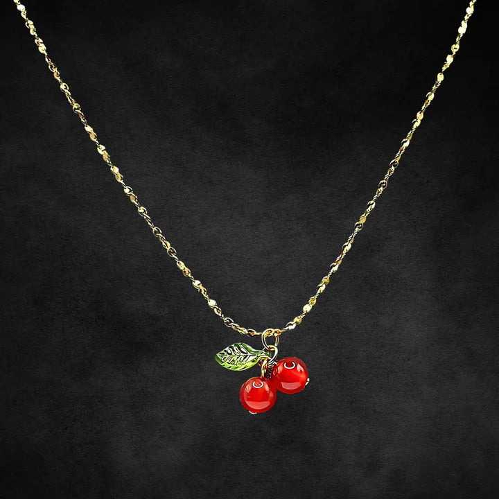 Cherry Charm Pendant Necklace