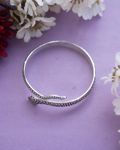 Snake Serpentine Silver Gold Design Cuff Bracelets