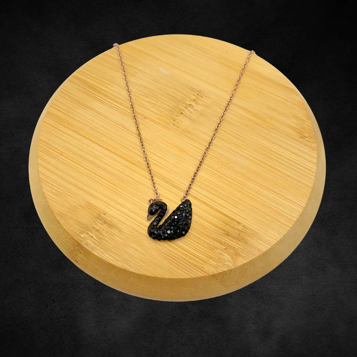 Black Swan Rose Gold Necklace
