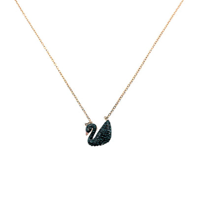 Black Swan Rose Gold Necklace