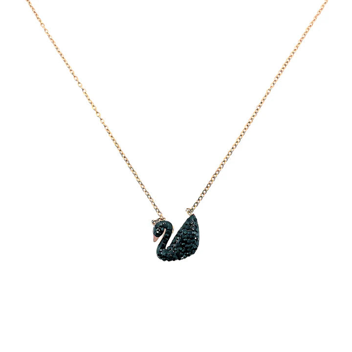 Black Swan Rose Gold Necklace