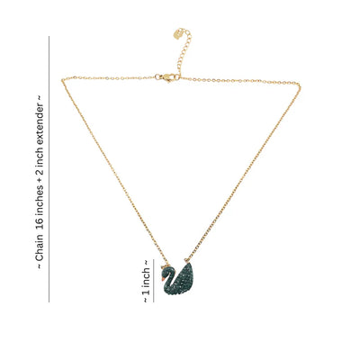 Black Swan Rose Gold Necklace