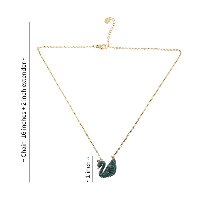Black Swan Rose Gold Necklace