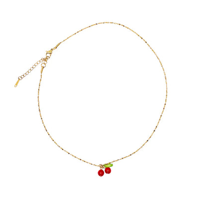 Cherry Charm Pendant Necklace