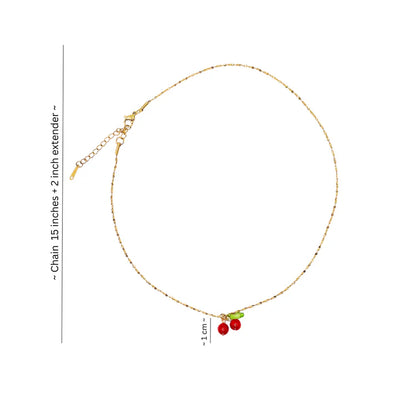 Cherry Charm Pendant Necklace
