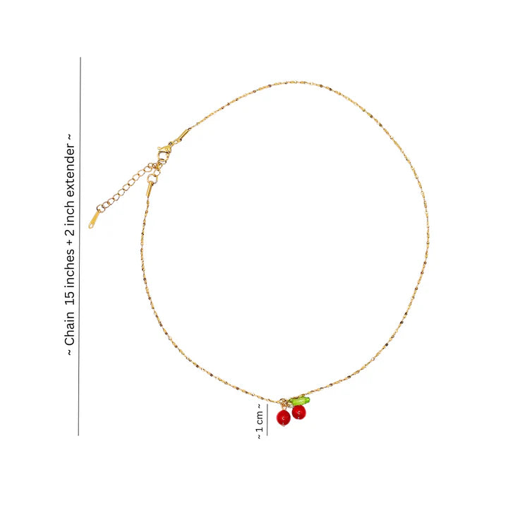 Cherry Charm Pendant Necklace