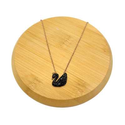 Black Swan Rose Gold Necklace