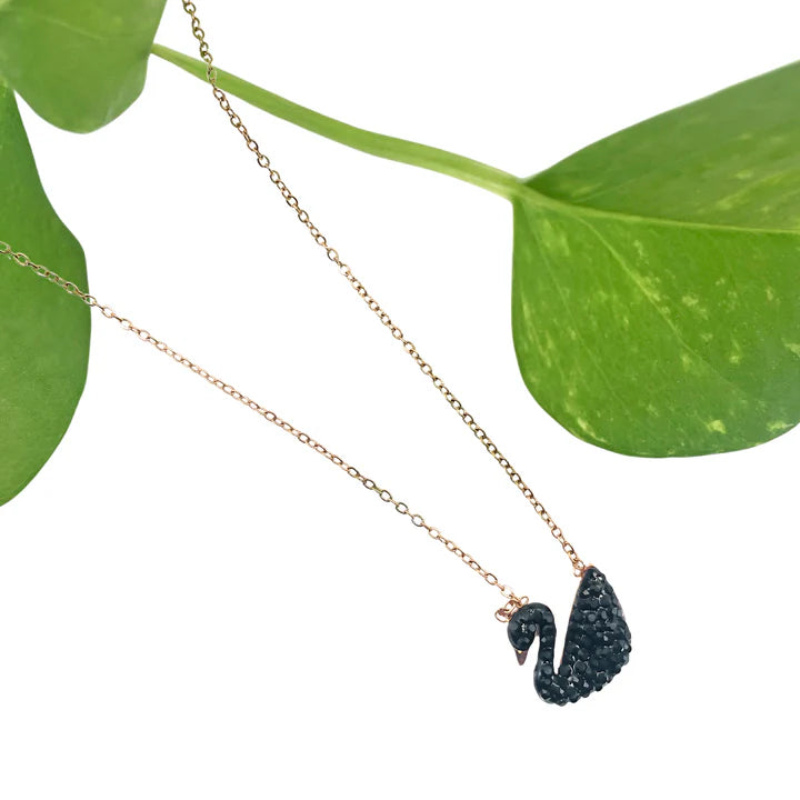 Black Swan Rose Gold Necklace