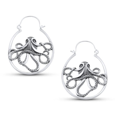 The Kraken Ocean Octopus Drop Earrings