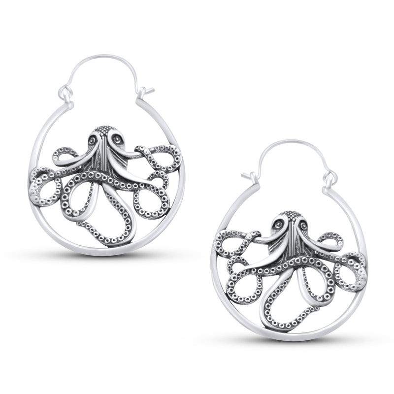 Kraken Octopus Drop Earrings