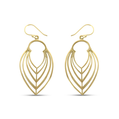 Gold Tone Leaf Earrings with a bohemian minimalist style, radiating warmth and capturing the beauty of nature’s charm.