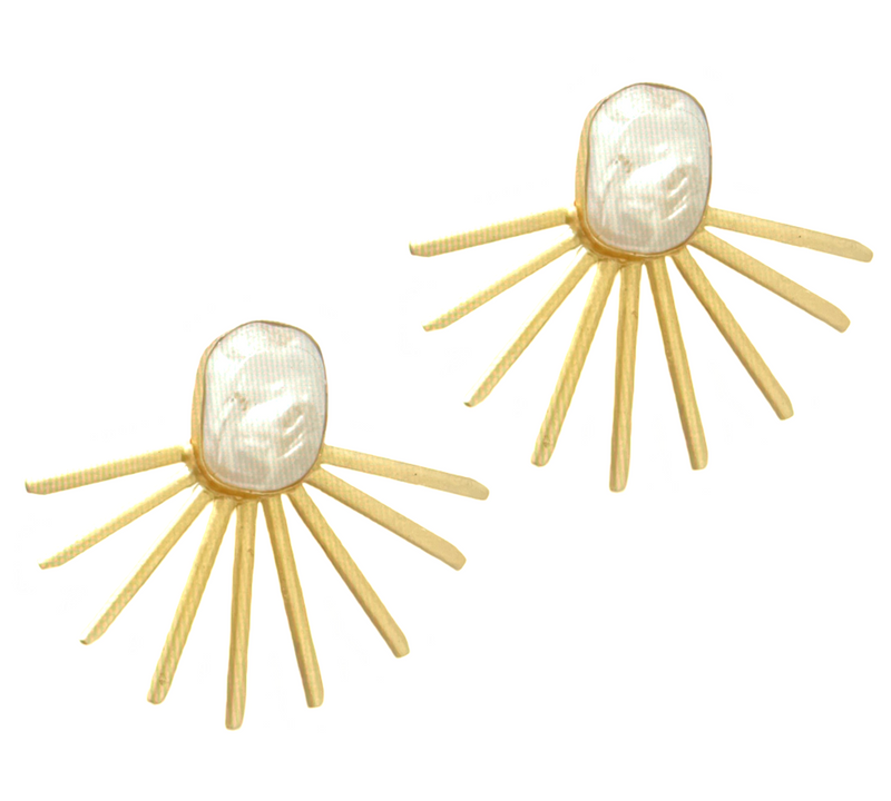 Cheri Studs with baroque pearls and spike details, a perfect blend of elegance and edge for a bold statement look.