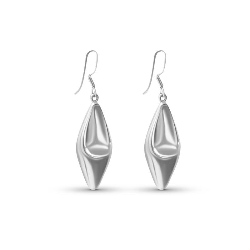 Sterling Silver Leaf Drop Earrings: Nature Inspired Silver