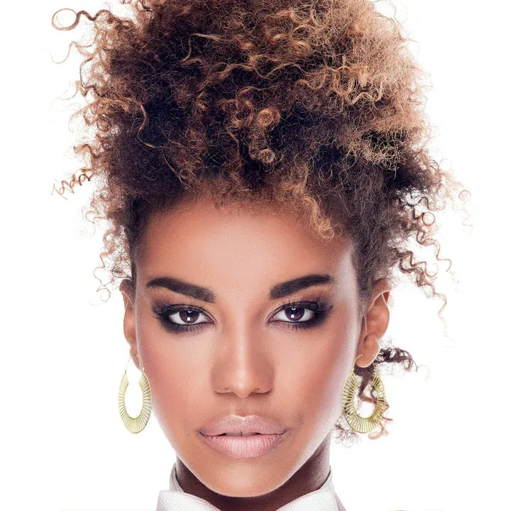 Extra Large Gold Tracks Statement Hoop Earrings
