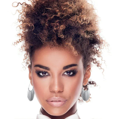 Scallop Shell Shaped Statement Hoop Earrings
